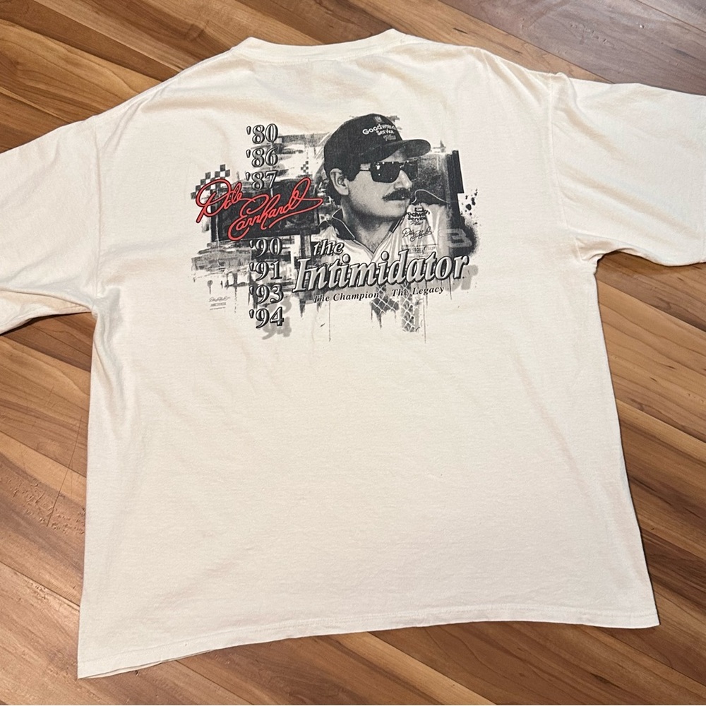 VTG 90s Dale Earnhardt 3D Rare Double-Sided Chase T-Shirt Mint NASCAR Racing